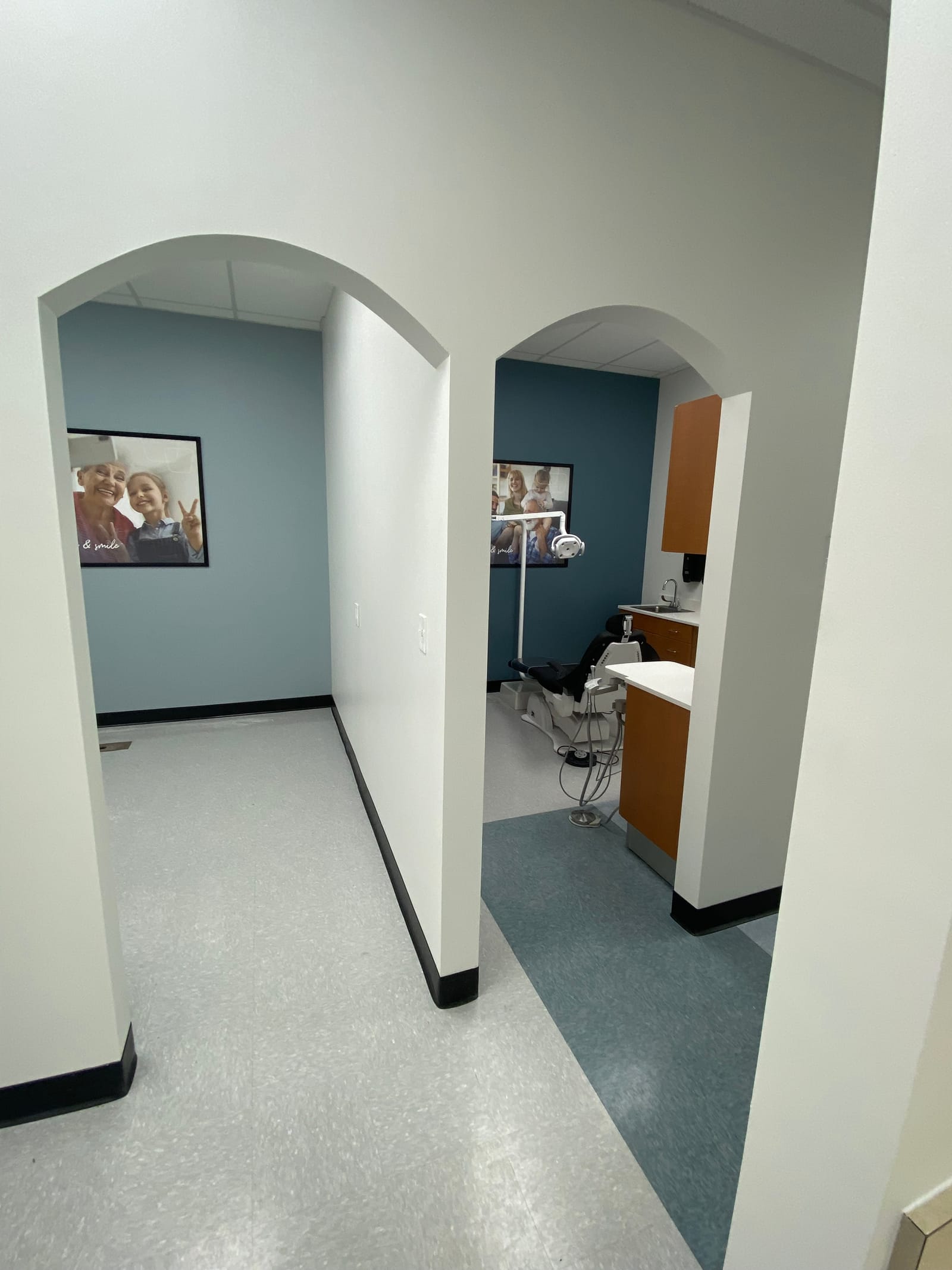 Affordable Dentures & Implants, a hospital painting project completed by Straight Line Painting