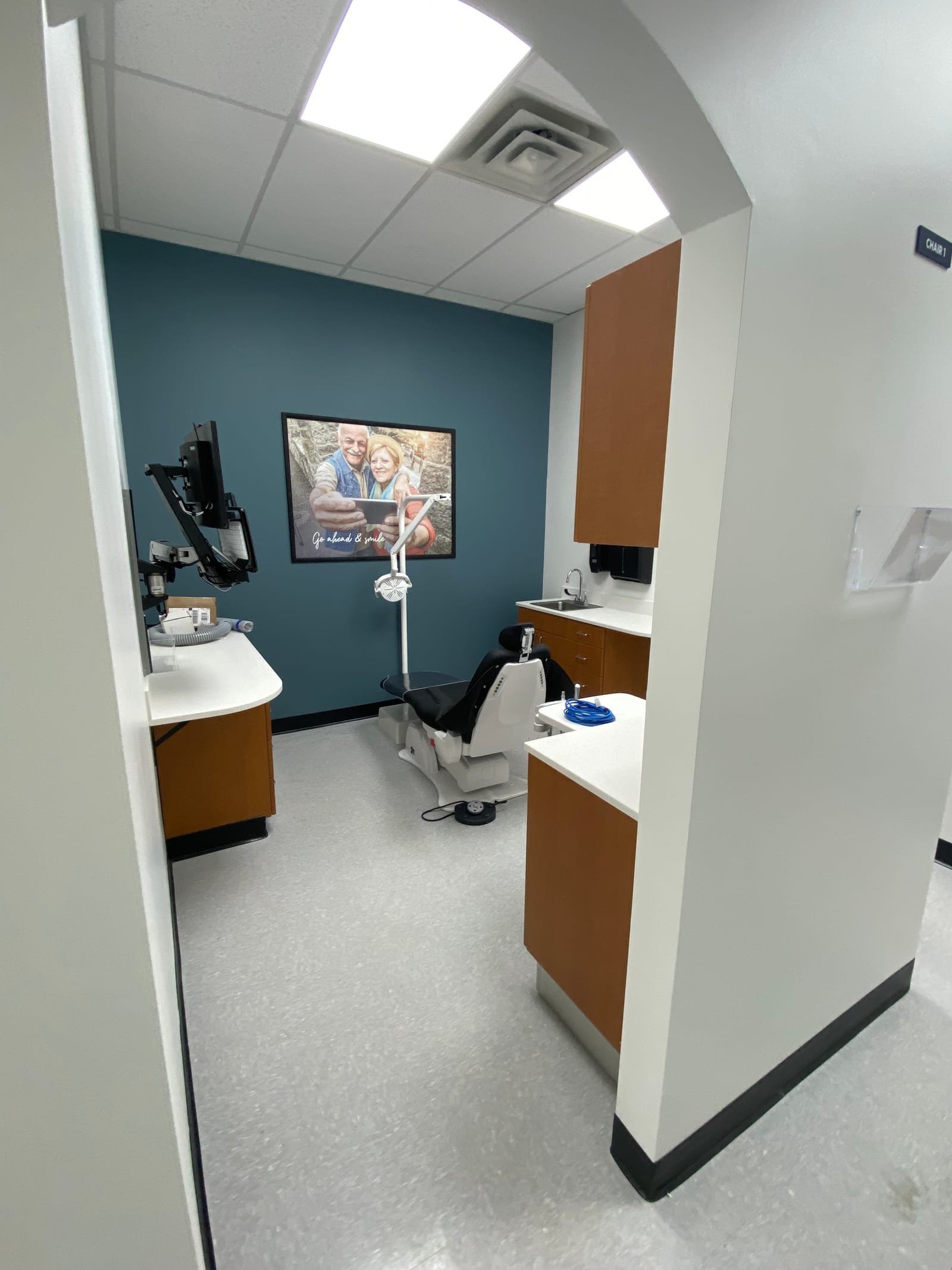 Affordable Dentures & Implants, a hospital painting project completed by Straight Line Painting