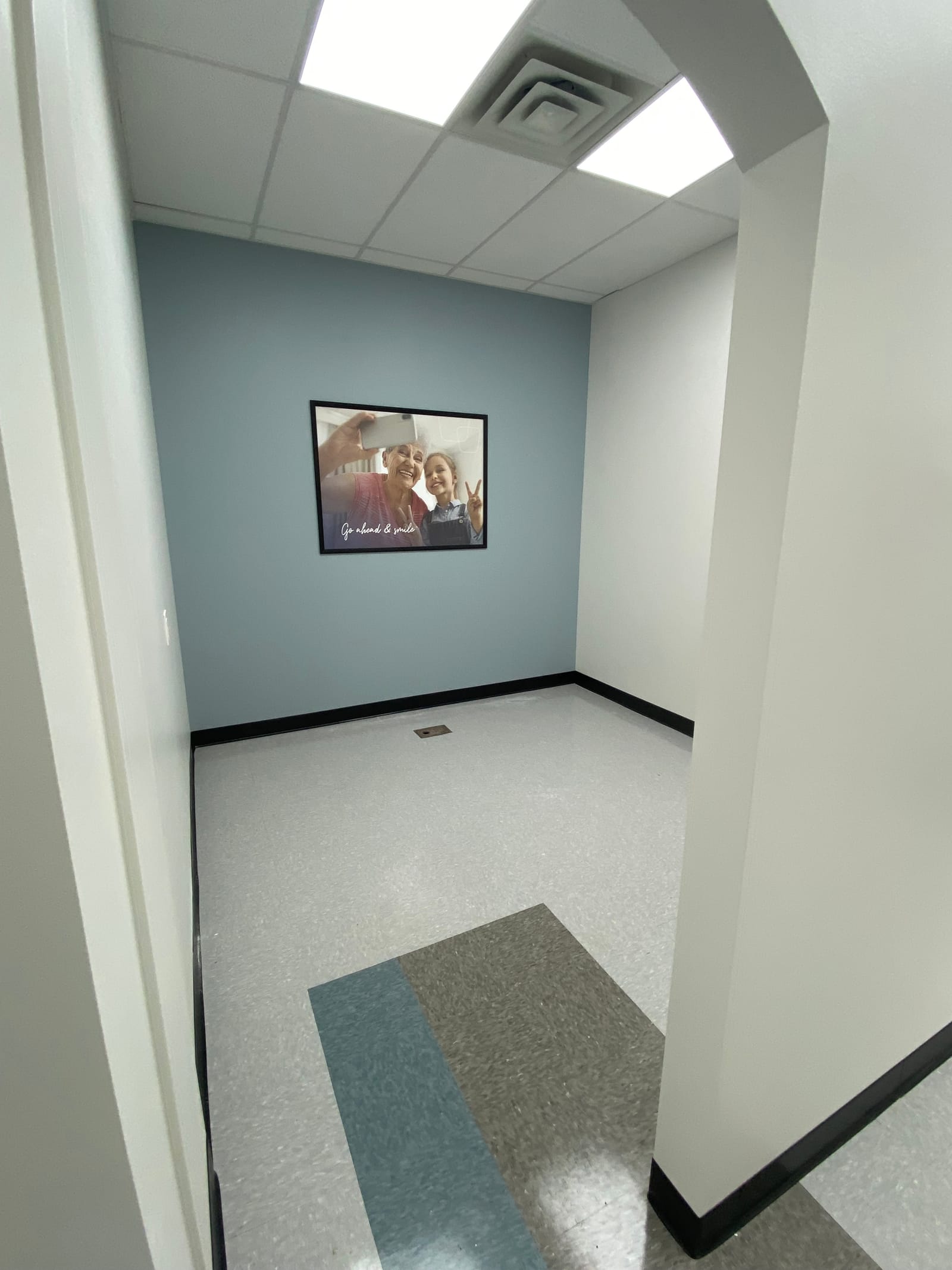 Affordable Dentures & Implants, a hospital painting project completed by Straight Line Painting