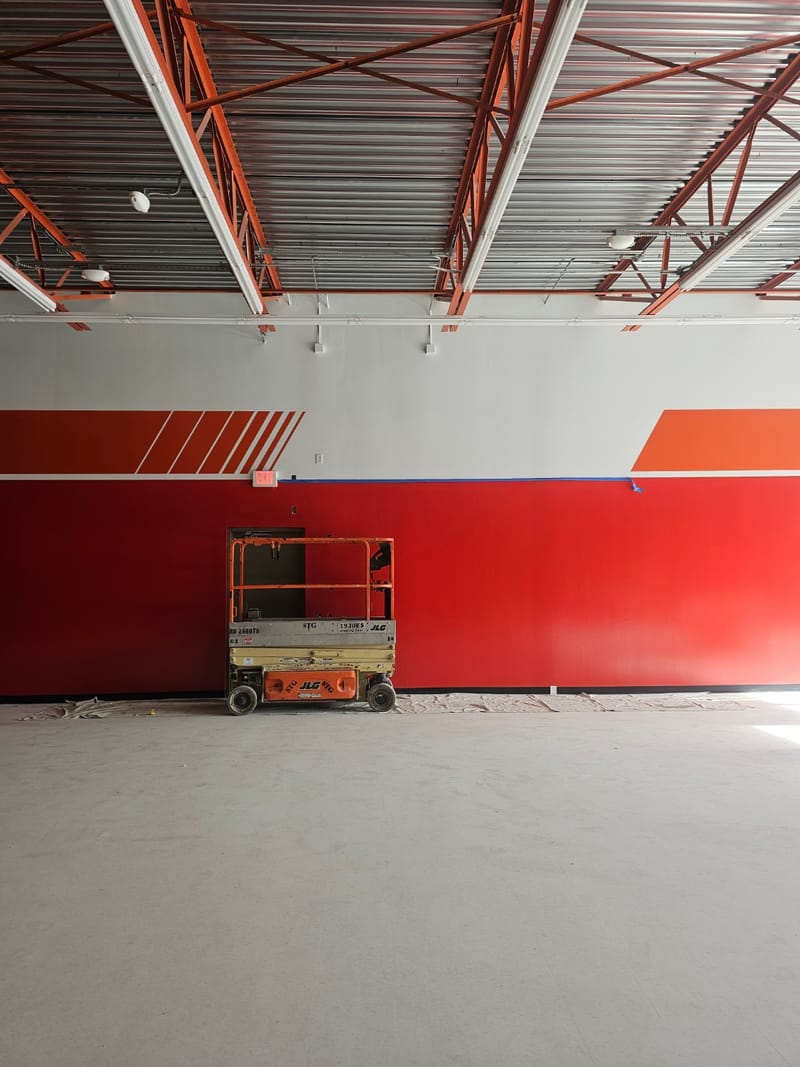 AutoZone, a new-build retail painting project completed by Straight Line Painting