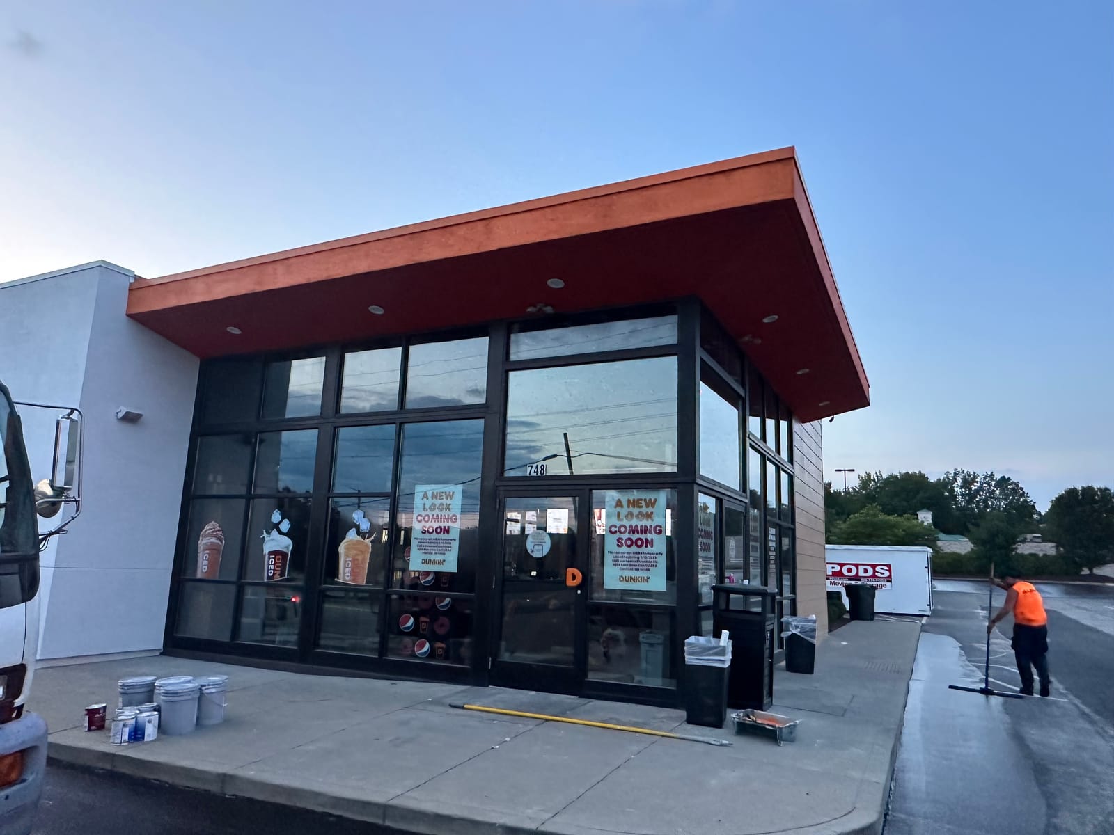 Dunkin', a restaurant painting project completed by Straight Line Painting