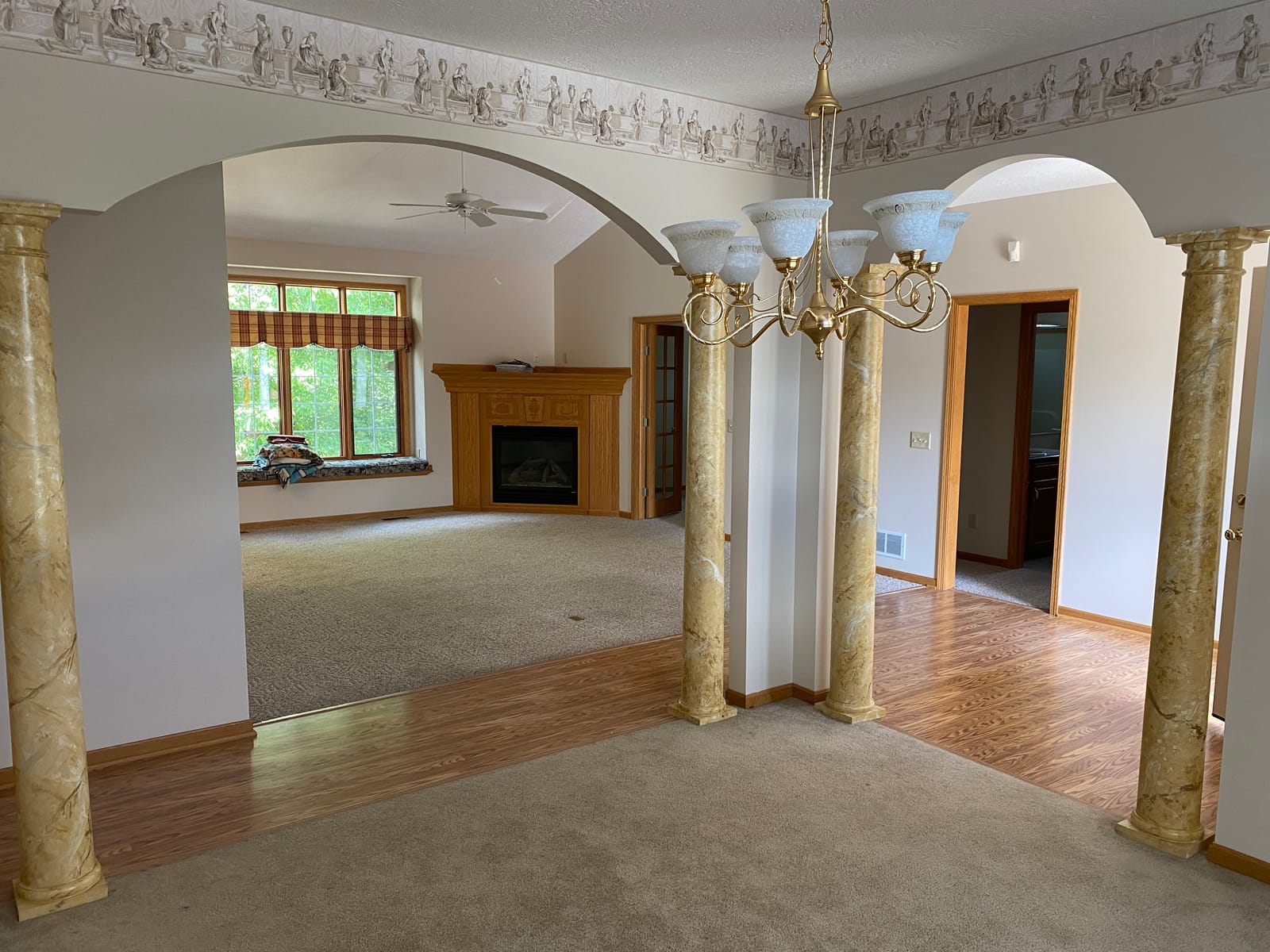 A Northeast Ohio homeowner's interior repaint, a residential painting project completed by Straight Line Painting