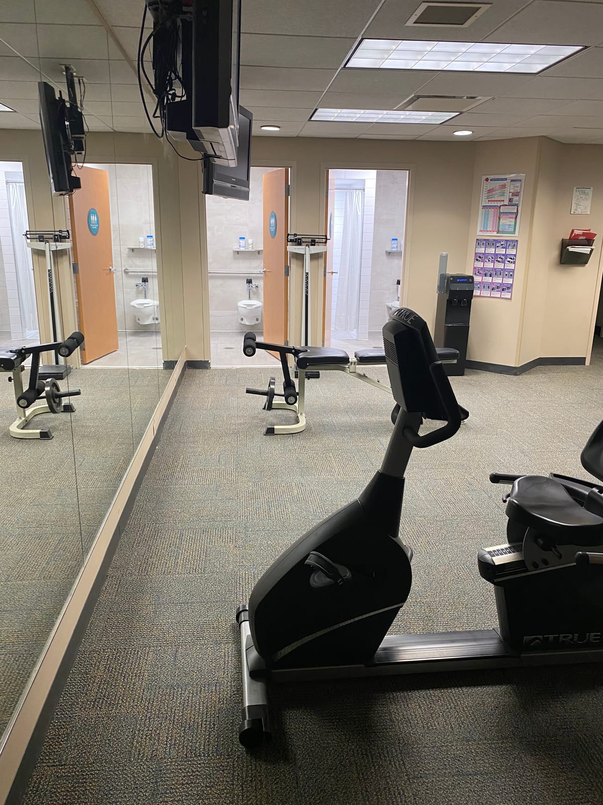 Renovated dance and movement studio with a sprung hardwood floor at Tri-C